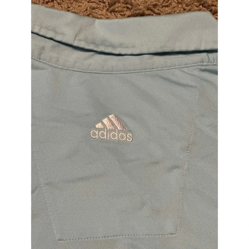 Adidas Golf Mens Light Blue ClimaLite Polo Shirt Size XL Solid Vented